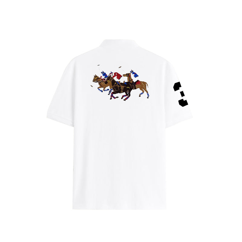 3 Houses Polo Shirt White